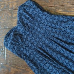 Anthropologie Navy Lace Dress